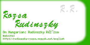 rozsa rudinszky business card
